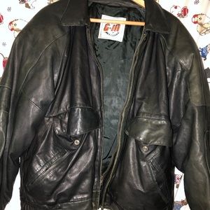 G-3 Men’s heavy leather and polyester winter coat